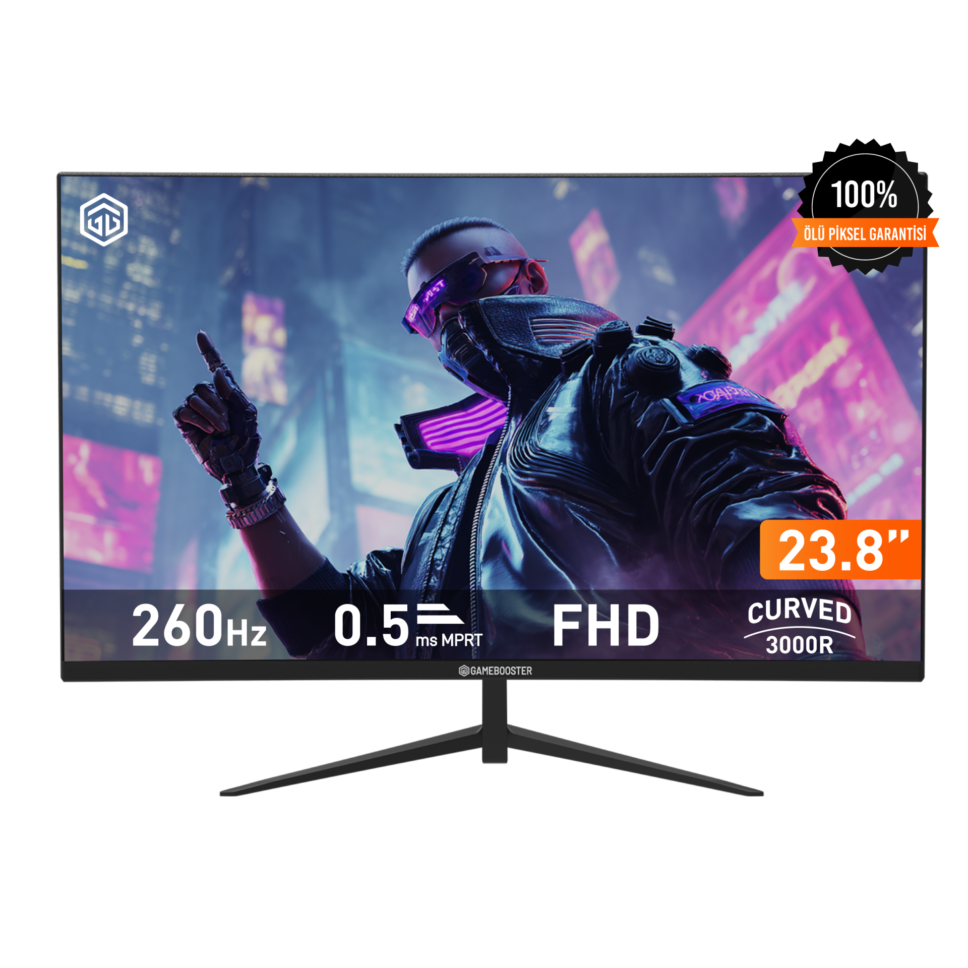 GameBooster LYRIS EF26 23,8'' 260Hz FHD VA Panel 0.5ms HDMI+DP HDR Curved Gaming Monitör