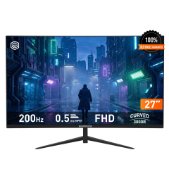GameBooster LYRIS FF20 27'' 200Hz FHD VA Panel 0.5ms HDMI+DP HDR Curved Gaming Monitör
