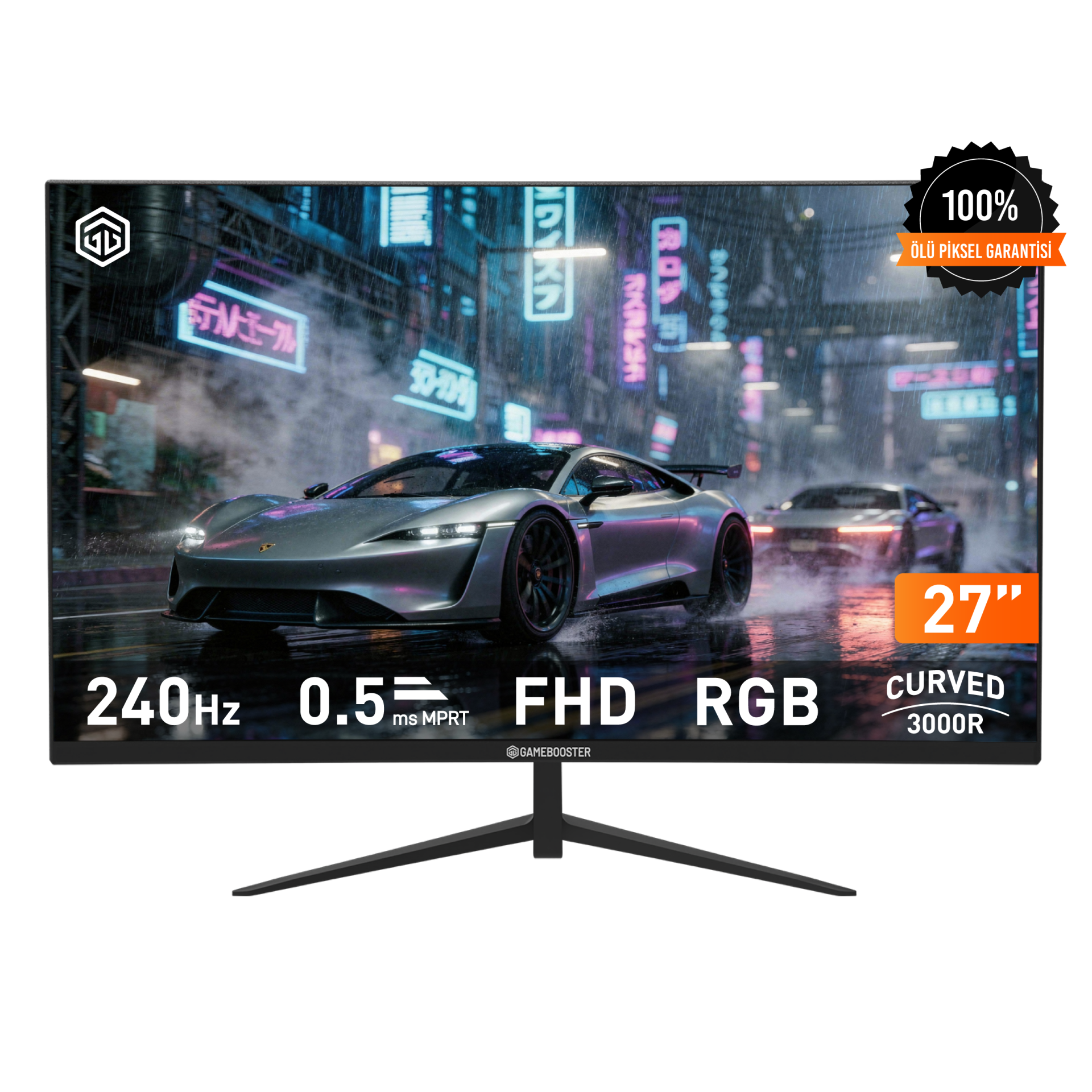 GameBooster LYRIS FF24 27'' 240Hz FHD VA Panel 0.5ms HDMI+DP HDR RGB Curved Gaming Monitör