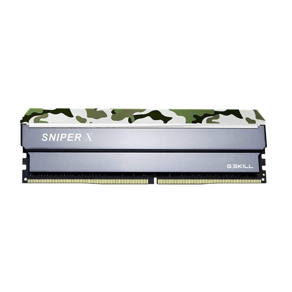 GSKILL SniperX Orman Kamuflaj DDR4-3200Mhz CL16 8GB (1X8GB) Single (16-18-18-38) 1.35V