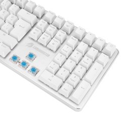 GameBooster G918 Fire Storm RGB Aydınlatmalı Mavi Sw. Mekanik Beyaz Oyun Klavyesi
