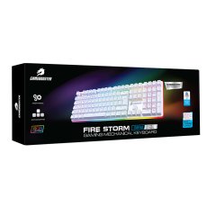 GameBooster G918 Fire Storm RGB Aydınlatmalı Mavi Sw. Mekanik Beyaz Oyun Klavyesi