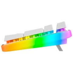 GameBooster G918 Fire Storm RGB Aydınlatmalı Mavi Sw. Mekanik Beyaz Oyun Klavyesi