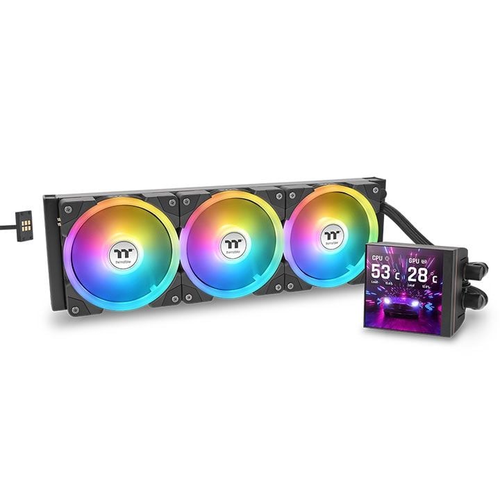 THERMALTAKE Magfloe360 Ultra 3,95'' LCD Ekran 3x120mm ARGB Fanlı 360mm Sıvı Soğutma Sistemi