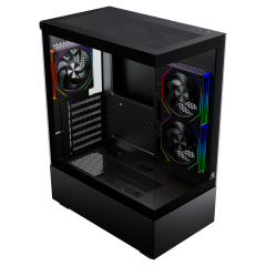 PowerBoost PB-X9032B 650w 80+ Bronze ATX APFC 3*ARGB PWM Fan Mid ATX SeaView Gaming Siyah Kasa