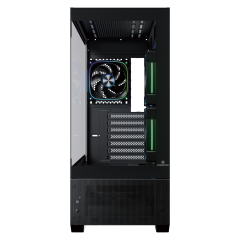 GameBooster NYVRA ALPHA 750w 80+ Bronze ATX APFC 3.1 PCI-E 5.1 3*ARGB PWM Fan ATX Mid-Tower SeaView Gaming Siyah Kasa