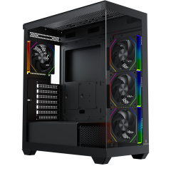 GameBooster NYVRA FALCON 750w 80+ Bronze ATX APFC 3.1 PCI-E 5.1 4*ARGB PWM Fan ATX Tower SeaView Gaming Siyah Kasa