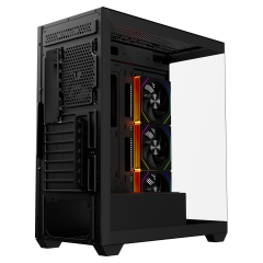 GameBooster NYVRA FALCON 750w 80+ Bronze ATX APFC 3.1 PCI-E 5.1 4*ARGB PWM Fan ATX Tower SeaView Gaming Siyah Kasa