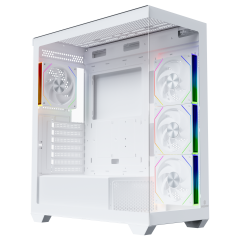 GameBooster NYVRA FALCON 750w 80+ Bronze ATX APFC 3.1 PCI-E 5.1 4*ARGB PWM Fan ATX Tower SeaView Gaming Beyaz Kasa