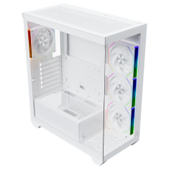 GameBooster NYVRA FALCON 750w 80+ Bronze ATX APFC 3.1 PCI-E 5.1 4*ARGB PWM Fan ATX Tower SeaView Gaming Beyaz Kasa