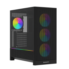 GameBooster MYSTRAL 750w 80+ Bronze APFC 3.1 PCI-E 5.1 4*ARGB PWM E-ATX ARGB Şerit Mesh Gaming Kasa