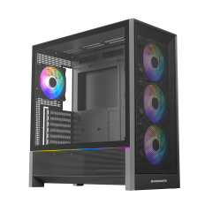 GameBooster MYSTRAL 750w 80+ Bronze APFC 3.1 PCI-E 5.1 4*ARGB PWM E-ATX ARGB Şerit Mesh Gaming Kasa