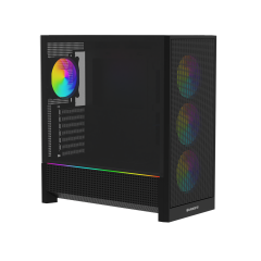 GameBooster MYSTRAL 750w 80+ Bronze APFC 3.1 PCI-E 5.1 4*ARGB PWM E-ATX ARGB Şerit Mesh Gaming Kasa