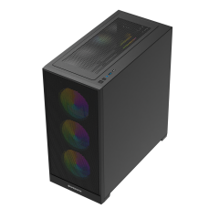 GameBooster MYSTRAL 750w 80+ Bronze APFC 3.1 PCI-E 5.1 4*ARGB PWM E-ATX ARGB Şerit Mesh Gaming Kasa