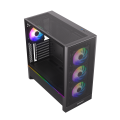 GameBooster MYSTRAL 750w 80+ Bronze APFC 3.1 PCI-E 5.1 4*ARGB PWM E-ATX ARGB Şerit Mesh Gaming Kasa
