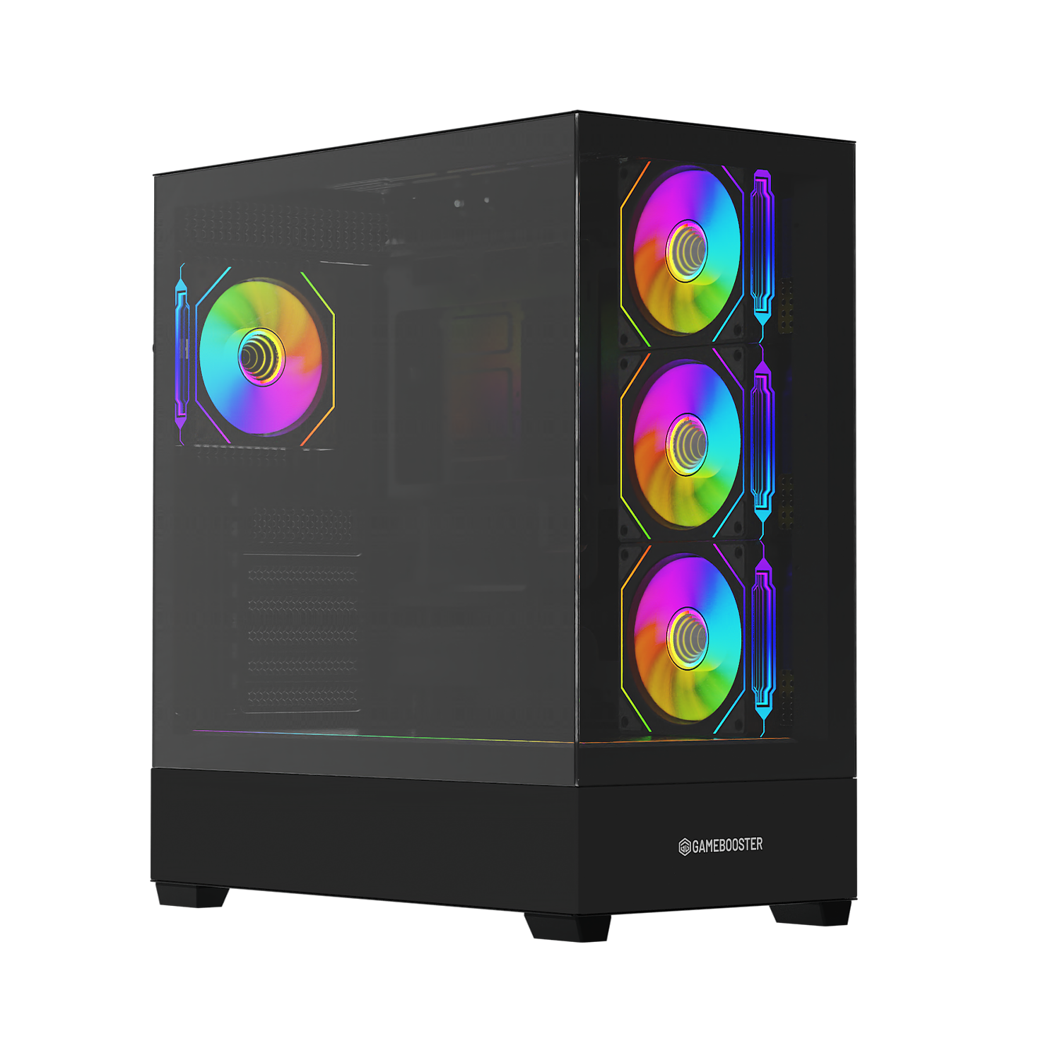 GameBooster NYVRA PRIME 750w 80+ Bronze APFC 3.1 PCI-E 5.1 4*ARGB PWM ARGB Şerit SeaView Gaming Kasa