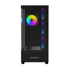 GameBooster NYVRA PRIME 750w 80+ Bronze APFC 3.1 PCI-E 5.1 4*ARGB PWM ARGB Şerit SeaView Gaming Kasa