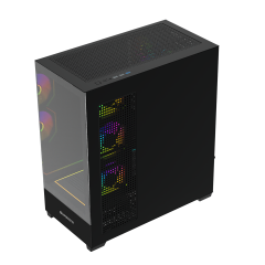 GameBooster NYVRA PRIME 750w 80+ Bronze APFC 3.1 PCI-E 5.1 4*ARGB PWM ARGB Şerit SeaView Gaming Kasa