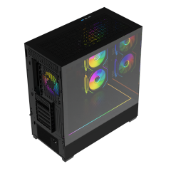 GameBooster NYVRA PRIME 750w 80+ Bronze APFC 3.1 PCI-E 5.1 4*ARGB PWM ARGB Şerit SeaView Gaming Kasa