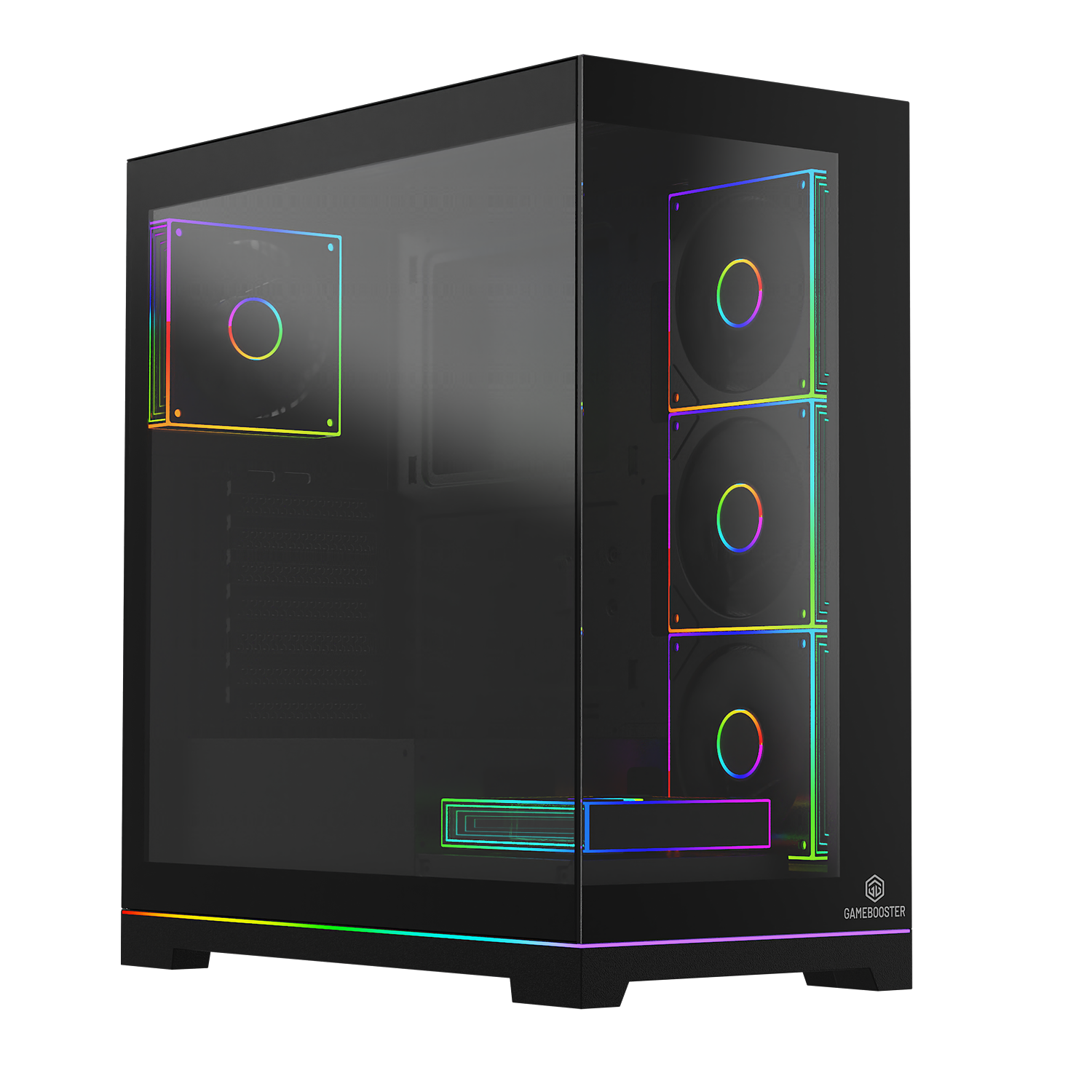 GameBooster NYVRA SYNC 850w 80+ Bronze APFC 3.1 PCI-E 5.1 5*ARGB PWM ARGB Şerit SeaView Gaming Kasa