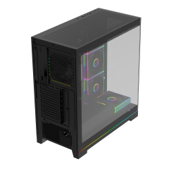 GameBooster NYVRA SYNC 850w 80+ Bronze APFC 3.1 PCI-E 5.1 5*ARGB PWM ARGB Şerit SeaView Gaming Kasa