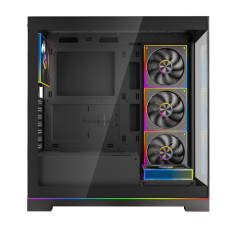 GameBooster NYVRA SYNC 850w 80+ Bronze APFC 3.1 PCI-E 5.1 5*ARGB PWM ARGB Şerit SeaView Gaming Kasa