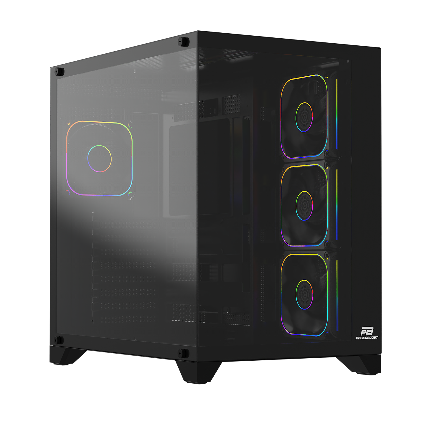 PowerBoost PB-C9025B 750w 80+ Bronze APFC ATX 3.1 PCI-E 5.1 4*ARGB PWM SeaView Gaming Siyah Kasa