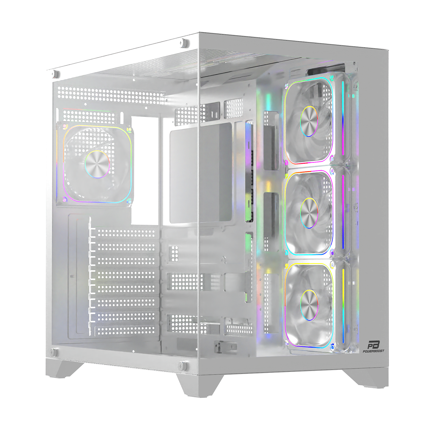 PowerBoost PB-C9025W 750W 80+ Bronze APFC ATX3.1 PCI-E 5.1 4*ARGB PWM SeaView Gaming Beyaz Kasa