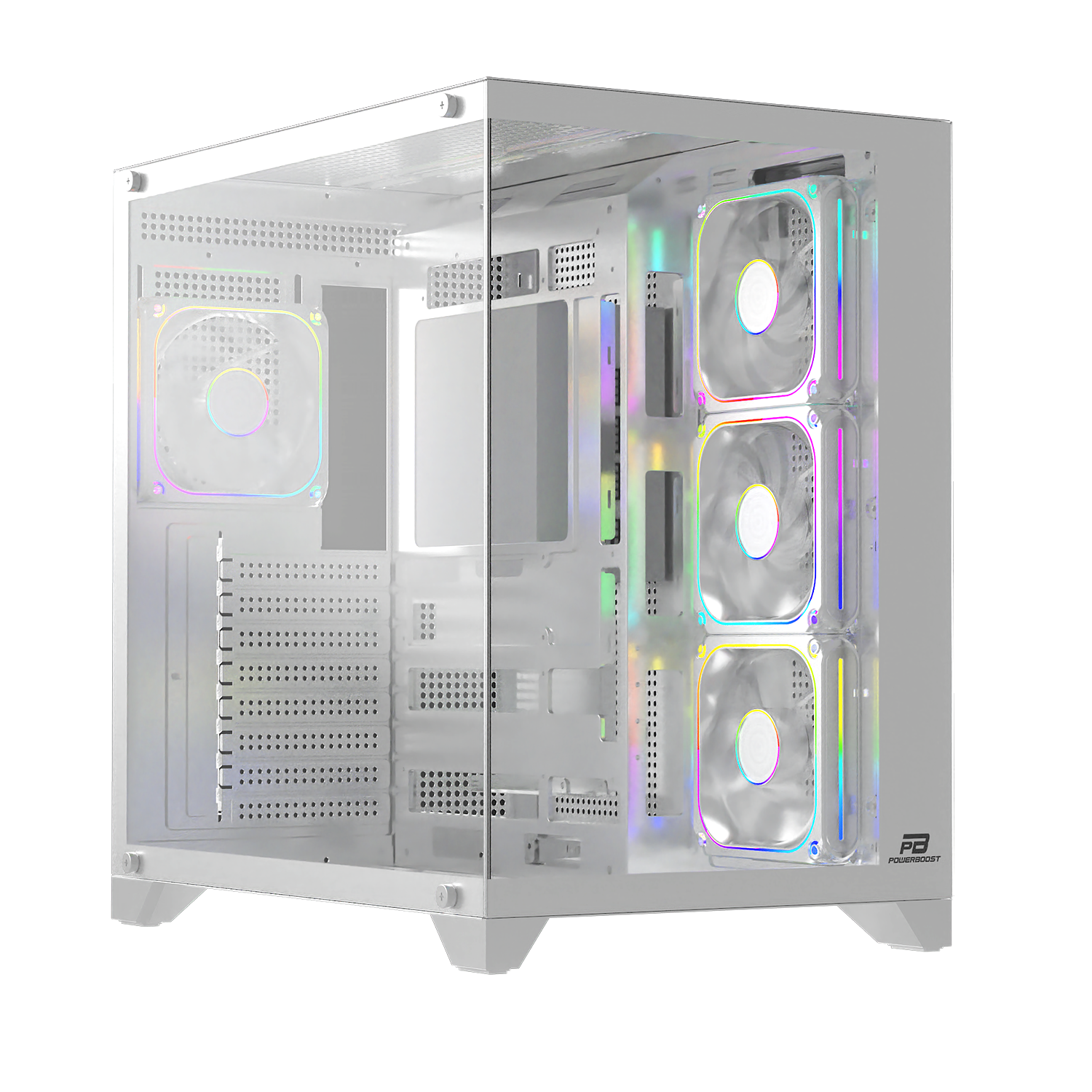 PowerBoost PB-C9025W 750W 80+ Bronze APFC ATX3.1 PCI-E 5.1 4*ARGB PWM SeaView Gaming Beyaz Kasa