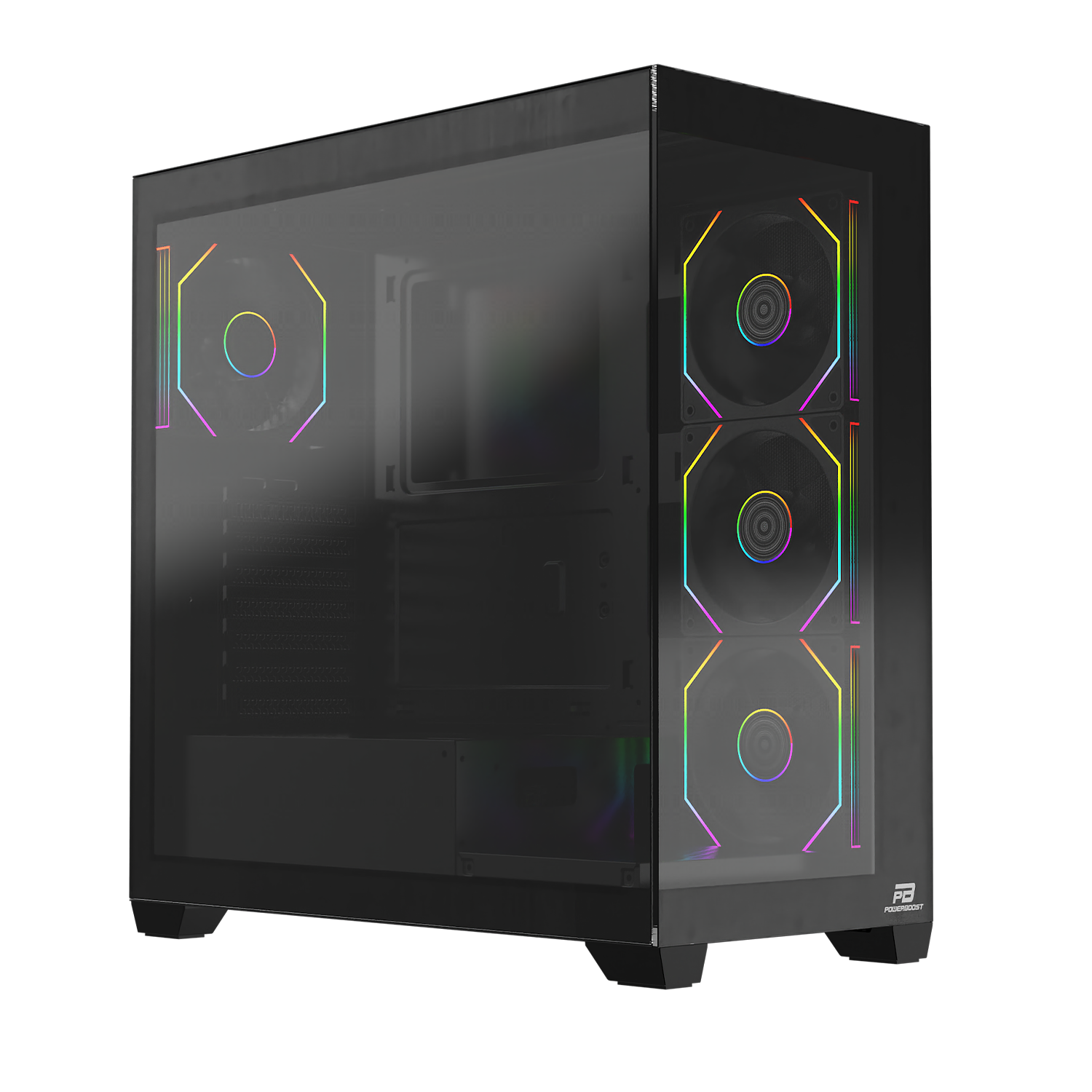 PowerBoost PB-J9030B 750w 80+ Bronze APFC 3.1 PCI-E 5.1 4*ARGB PWM SeaView Gaming Siyah Kasa