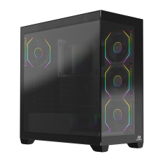 PowerBoost PB-J9030B 750w 80+ Bronze APFC 3.1 PCI-E 5.1 4*ARGB PWM SeaView Gaming Siyah Kasa