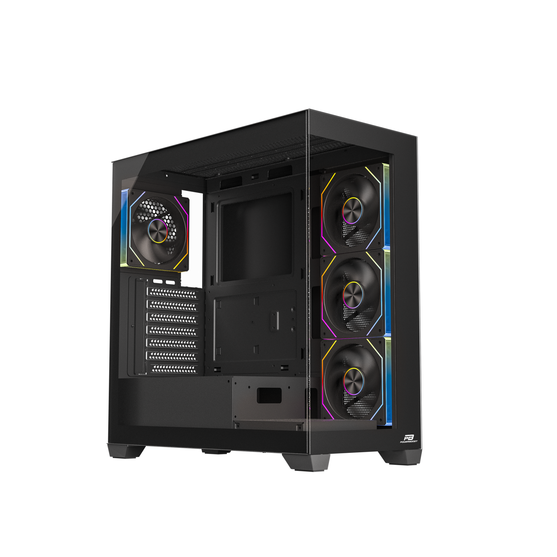 PowerBoost PB-J9030B 750w 80+ Bronze APFC 3.1 PCI-E 5.1 4*ARGB PWM SeaView Gaming Siyah Kasa