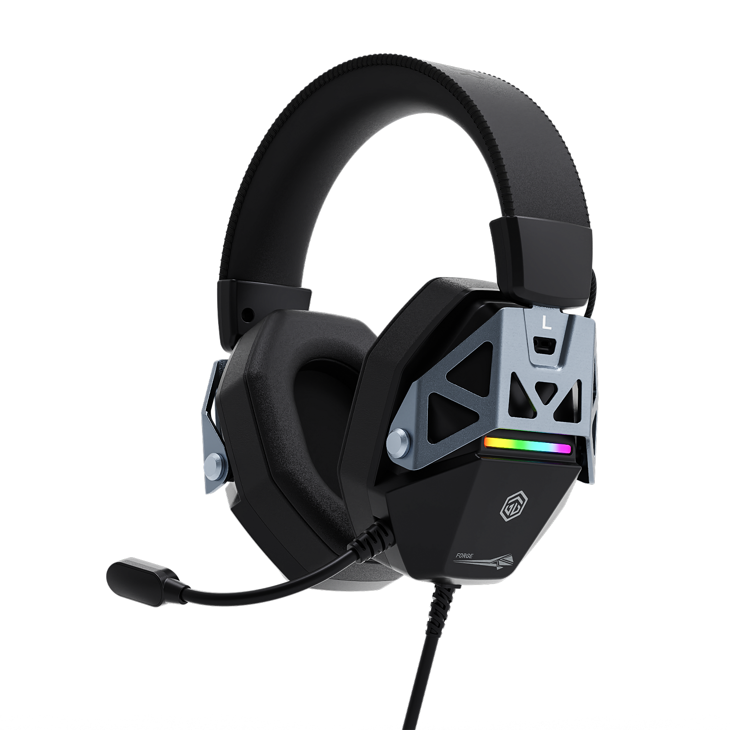 Gamebooster Forge RGB Virtual 7.1 Surround ENC Siyah Gaming Kulaklık