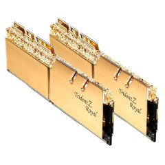 GSKILL Trident Z Royal Gold RGB DDR4-4000Mhz CL18 64GB (2X32GB) DUAL (18-22-22-42) 1.40V Bellek Kiti