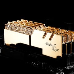GSKILL Trident Z Royal Gold RGB DDR4-3200Mhz CL16 64GB (2X32GB) DUAL (16-18-18-38) 1,35V Bellek Kiti