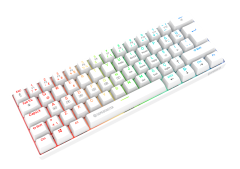 GameBooster Syma RGB Red 60M Switch Kablolu Beyaz Mekanik Gaming Klavye