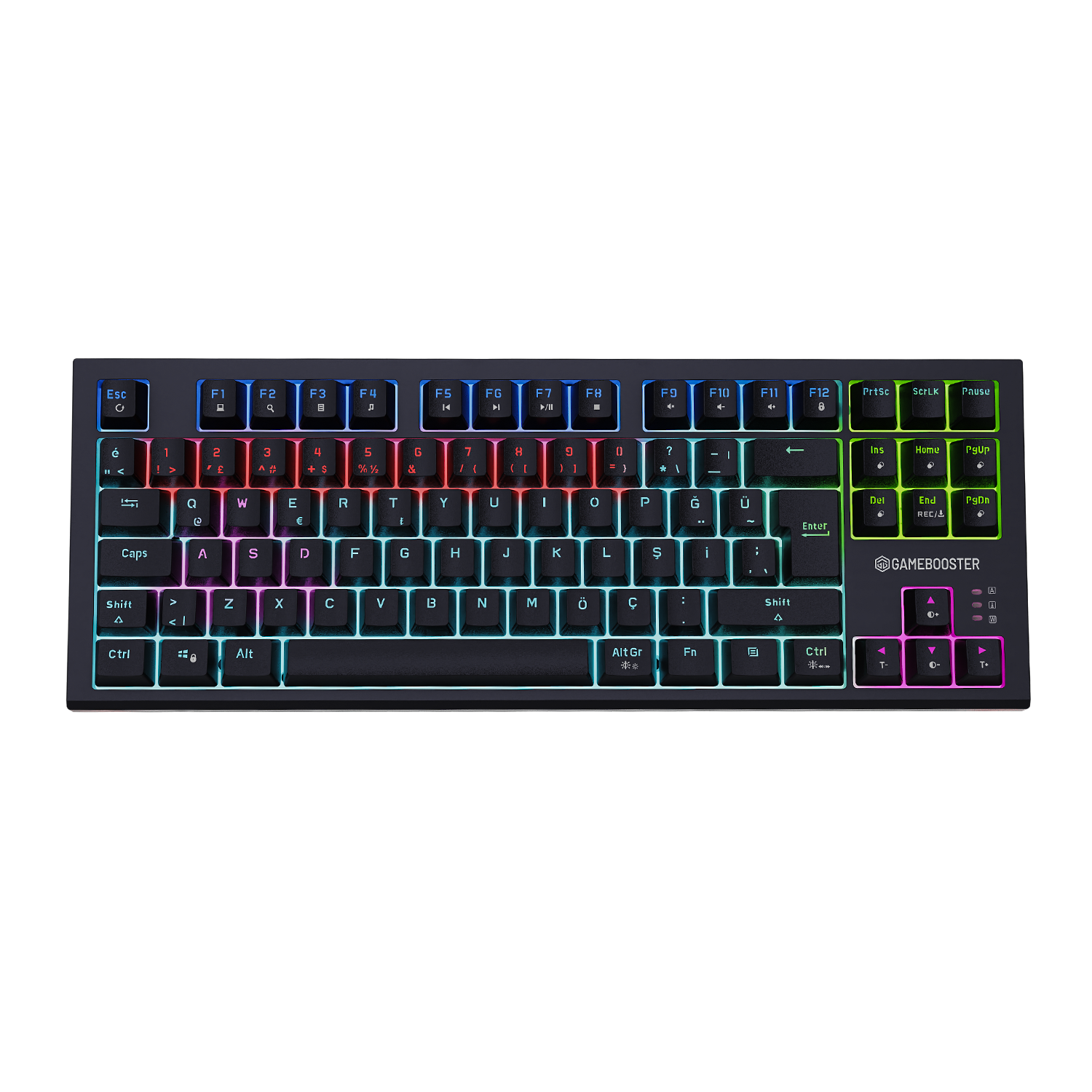 GameBooster Lumin RGB Red Switch Kablolu Siyah Mekanik Gaming Klavye