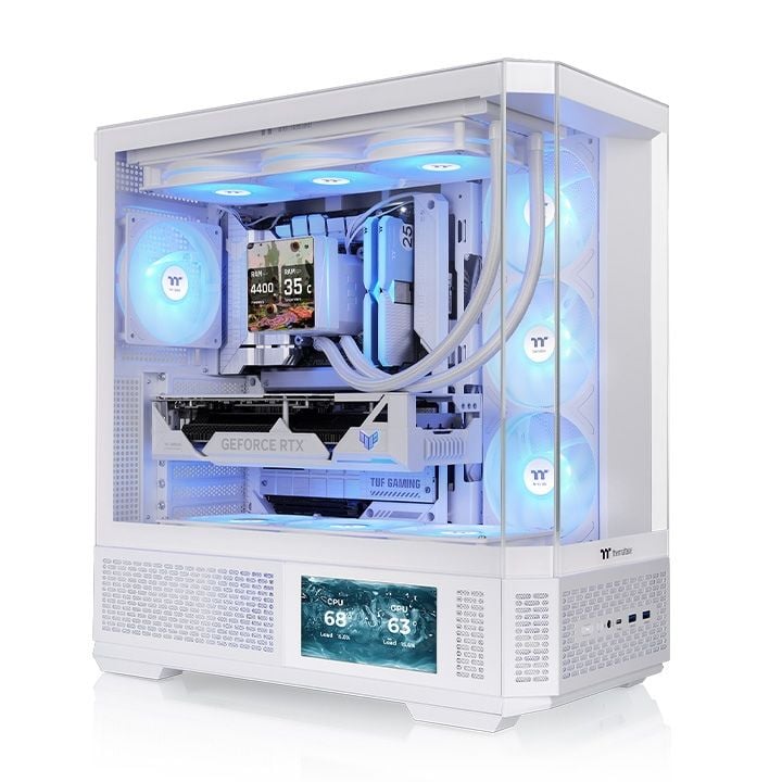 THERMALTAKE View 370TG Beyaz 4x120mm ARGB Fanlı ATX KASA