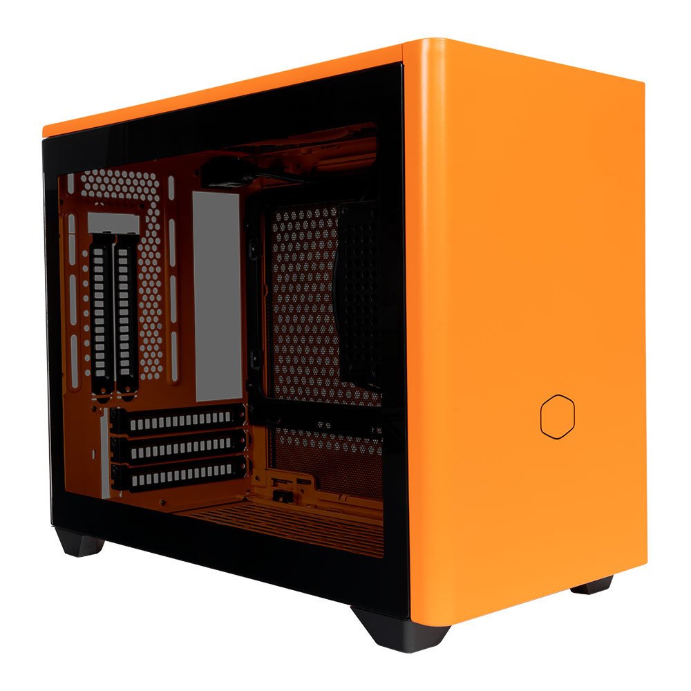 Cooler Master MasterBox NR200P Tempered Glass Mini-ITX, SFX PSU Destekli Bilgisayar Kasası Günbatımı Turuncu