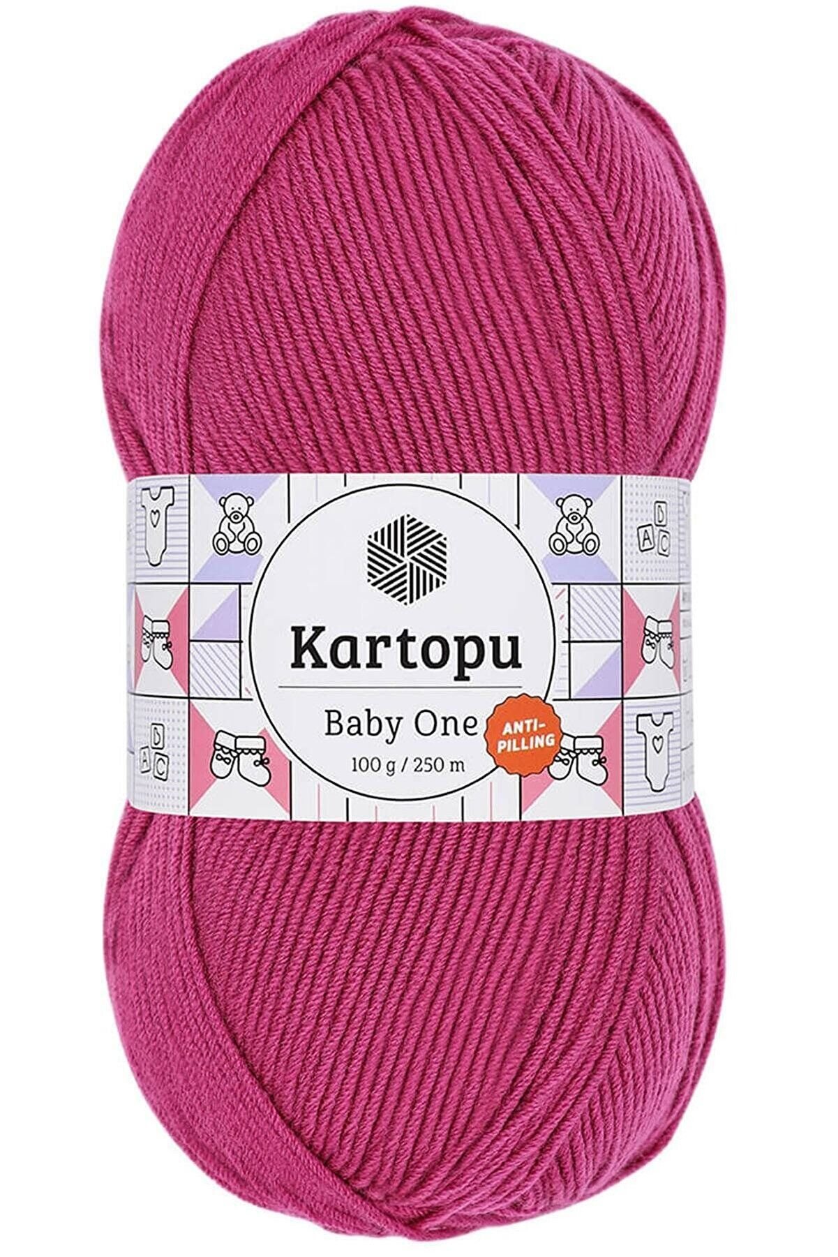 KARTOPU BABY ONE - Bebe Örgü İpi K245 FUŞYA