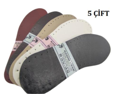 5 PAIRS OF ARTIFICIAL LEATHER BOOTIES SOLES MIXED COLOR