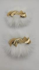 BOOTIES ORNAMENT TWISTED WHITE GOLD