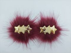 BOOTIES ORNAMENT STAR AND CLARET RED