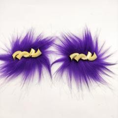 BOOTIES ORNAMENT TWISTED PURPLE GOLD