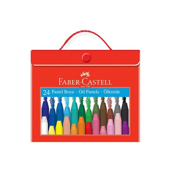 Faber Castell Pastel Boya 24 Renk Plastik Çantalı