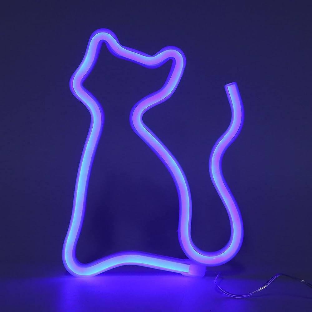 Kedi Figürlü Dekoratif Işıklı Led Lamba Usb'li ve Pilli