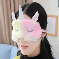 Peluş Unicorn Temalı Uyku Göz Bandı 18x10 cm 1 Adet