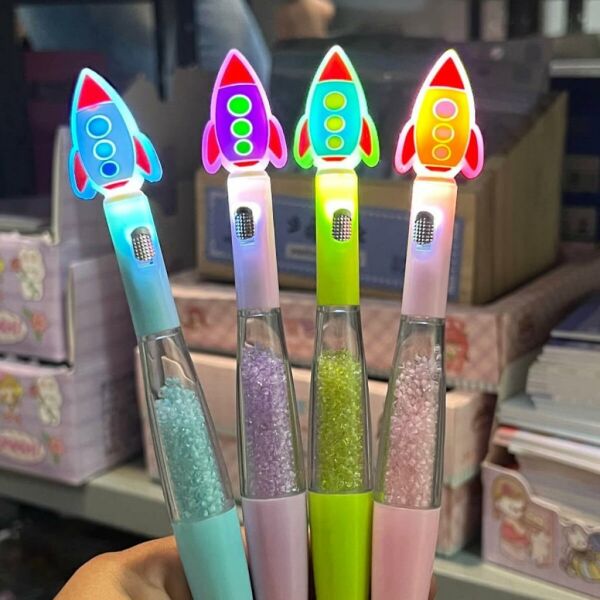 Unick Color Rokets Taşlı Işıklı Jel Kalem 1 Adet