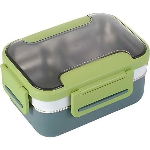Vagonlife Bento 1200 ml Lunchbox 2 Katlı Yeni Nesil Sefer Tası Yeşil
