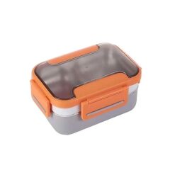 Vagonlife Bento 1200 ml Lunchbox 2 Katlı Yeni Nesil Sefer Tası Turuncu